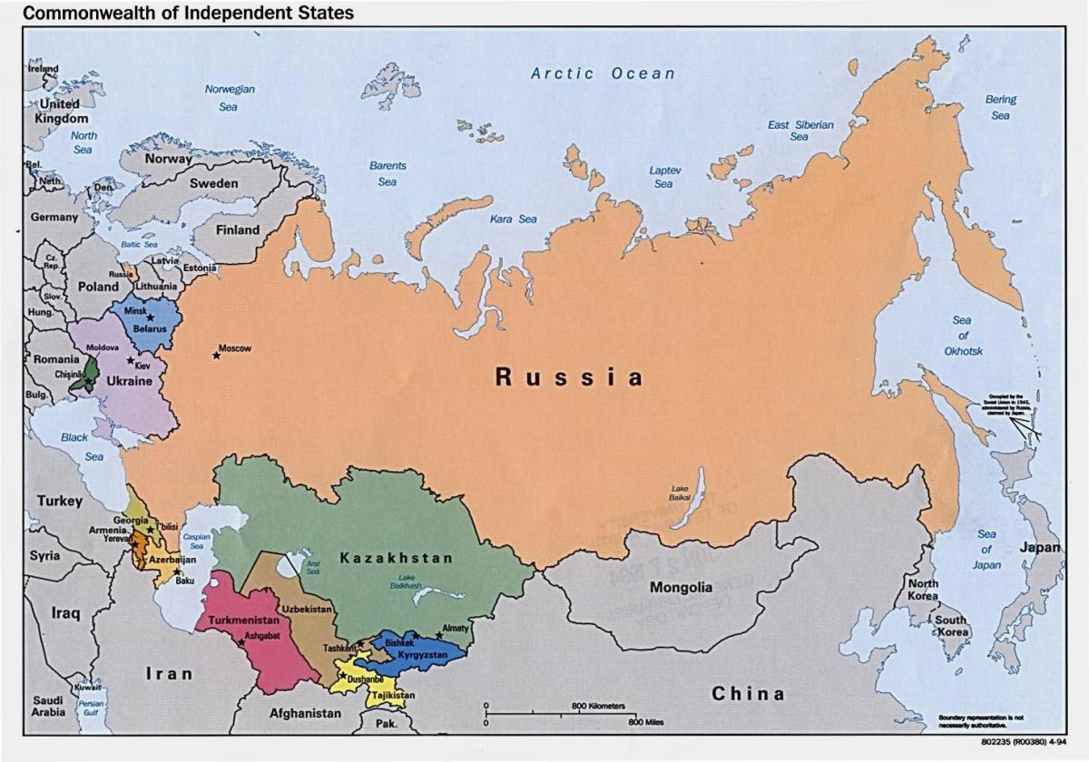 نقشه روسیه مغولستان