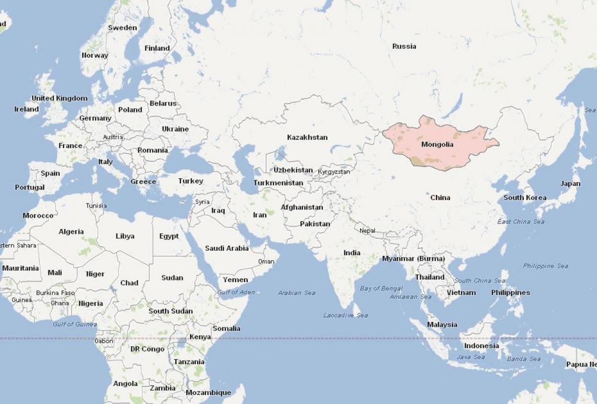 نقشه از مغولستان نقشه آسیا