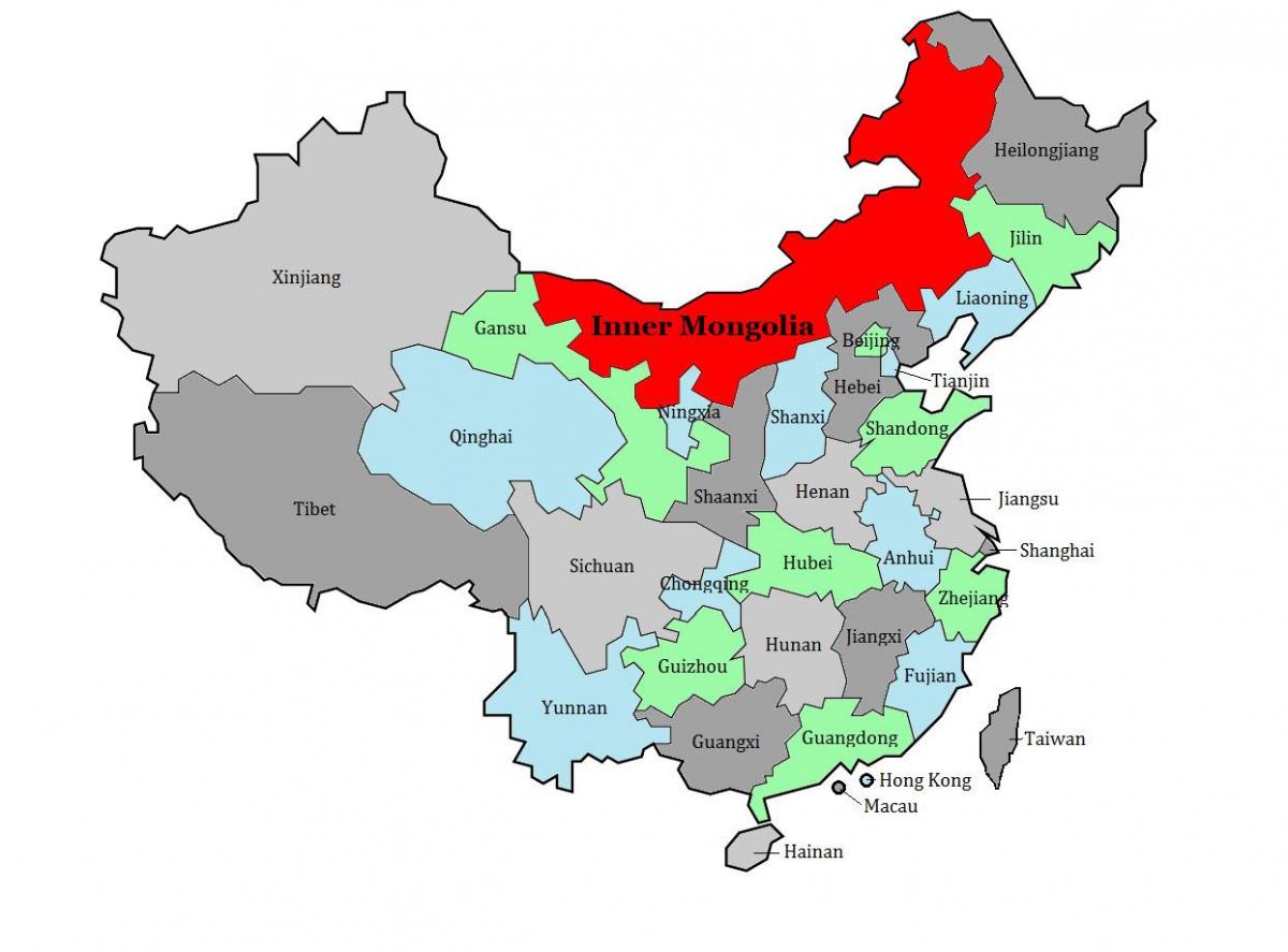 نقشه منطقه مغولستان