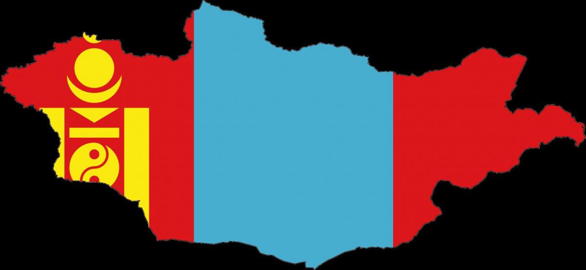 نقشه از مغولستان پرچم