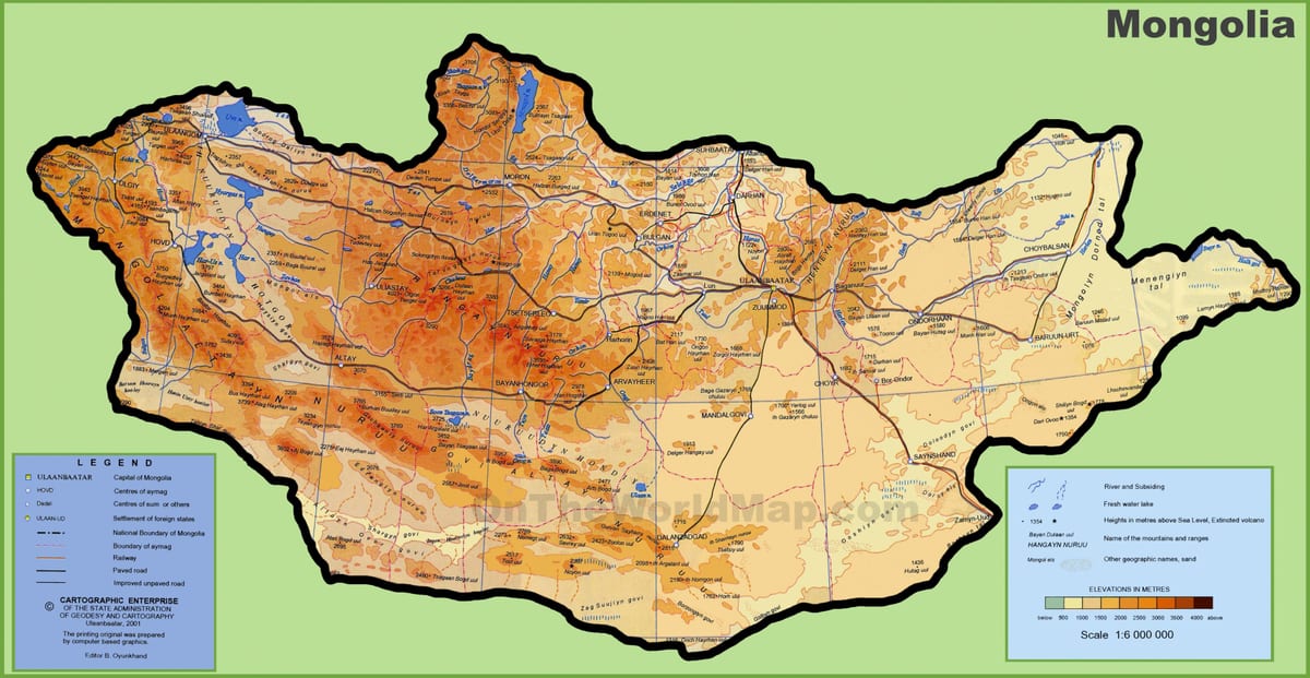 مغولستان نقشه محل