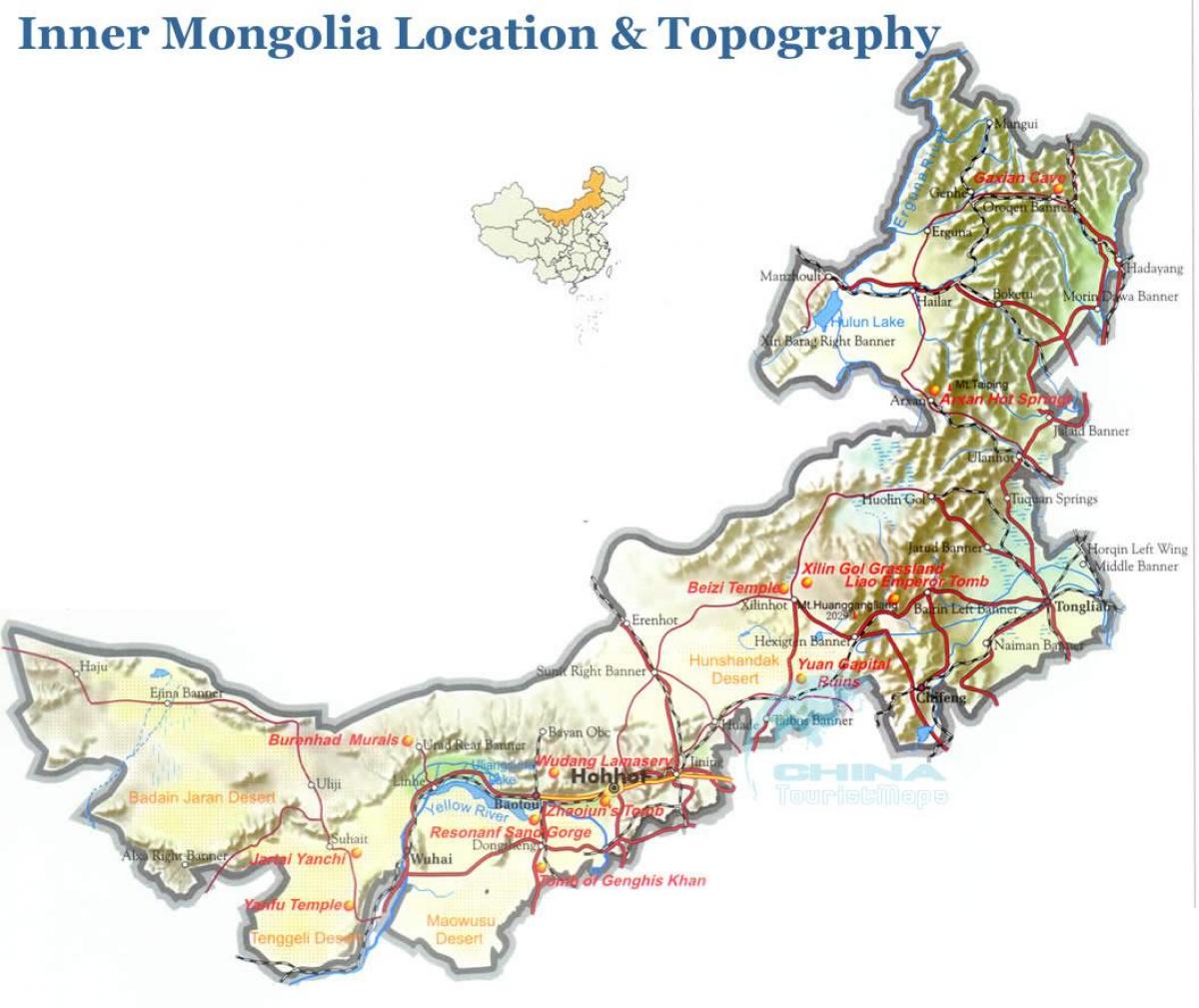 مغولستان بیرونی نقشه