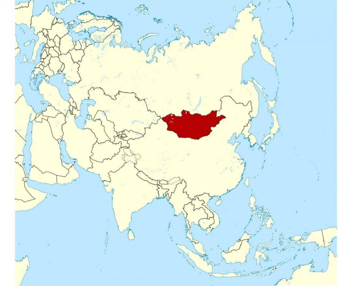 محل مغولستان در نقشه جهان