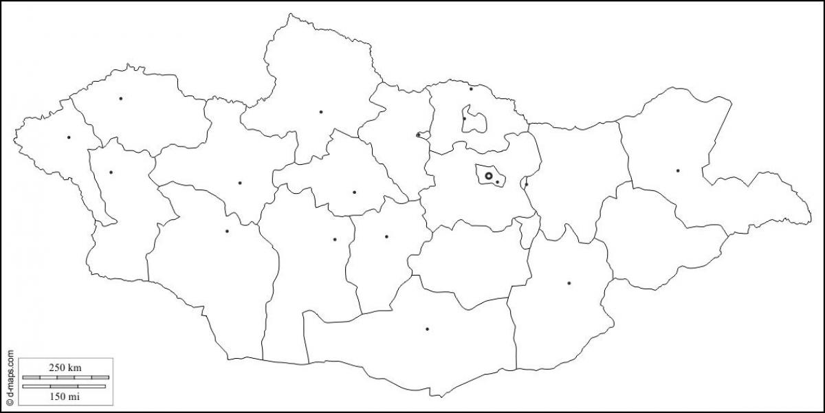 نقشه خالی از مغولستان