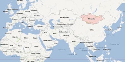 نقشه از مغولستان نقشه آسیا