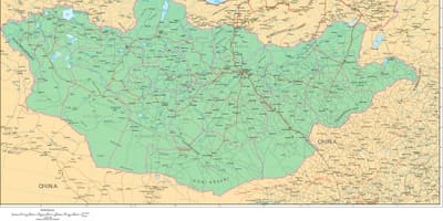 نقشه از مغولستان جاده