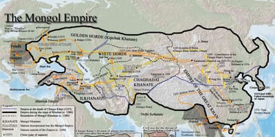 مغولی تاریخچه نقشه