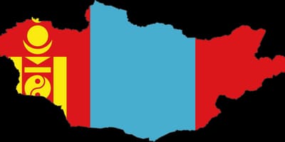 نقشه از مغولستان پرچم
