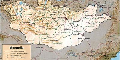 مغولستان نقشه جغرافیایی