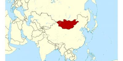 محل مغولستان در نقشه جهان