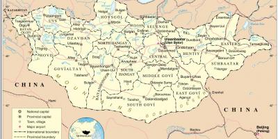 مغولستان کشور, نقشه